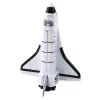 LEAN TOYS Ruimteschip metaal pull-back opening wit