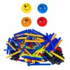 LEAN TOYS Regenboog bord blokken kogelbaan glijbaan kogelvangspel 477 stuks