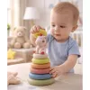 LEAN TOYS Zachte sensorische piramide eenhoorn rubber ECO kleurrijk