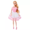 LEAN TOYS Roze kledingkast set voor poppen, kleren, schoenen, accessoires