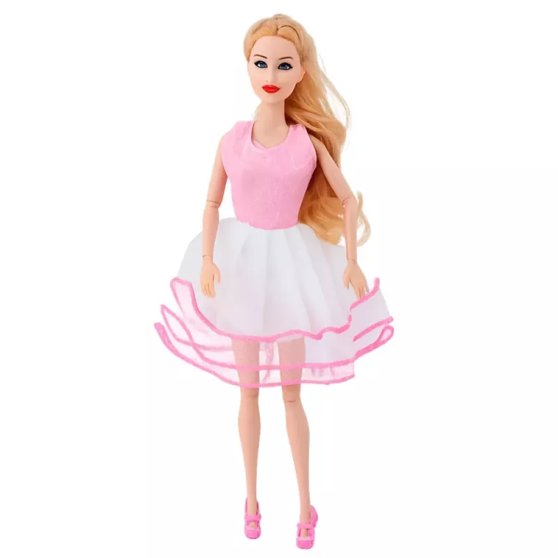 LEAN TOYS Roze kledingkast set voor poppen, kleren, schoenen, accessoires