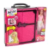 LEAN TOYS Roze kledingkast set voor poppen, kleren, schoenen, accessoires