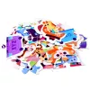 LEAN TOYS Leerpuzzel voor peuters alfabet trein met dieren 40 delen