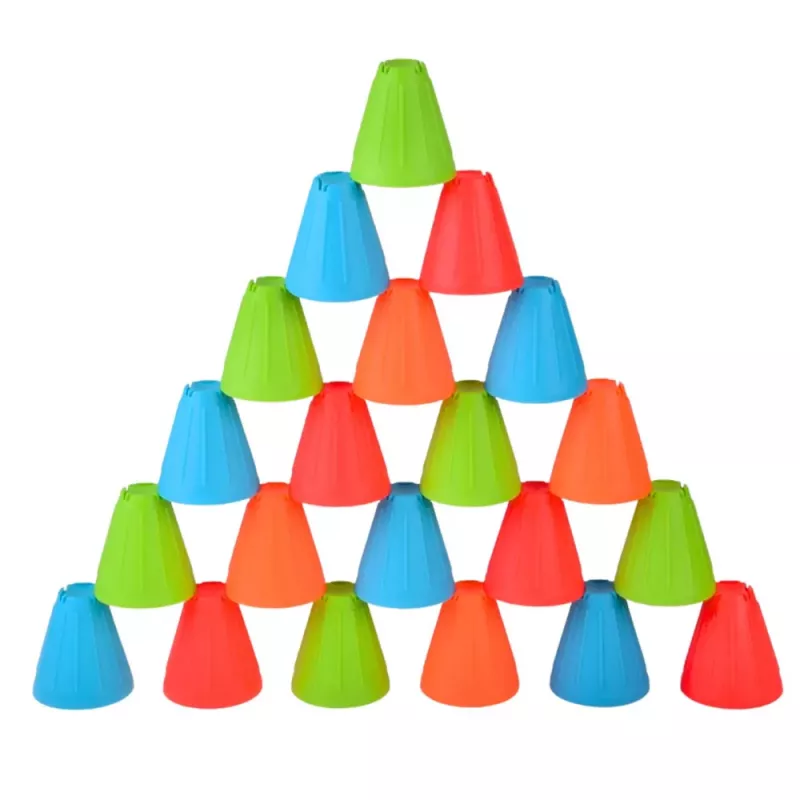 LEAN TOYS Educatief behendigheidsspel Fast Cups 3in1 ballen bekers 38 stuks