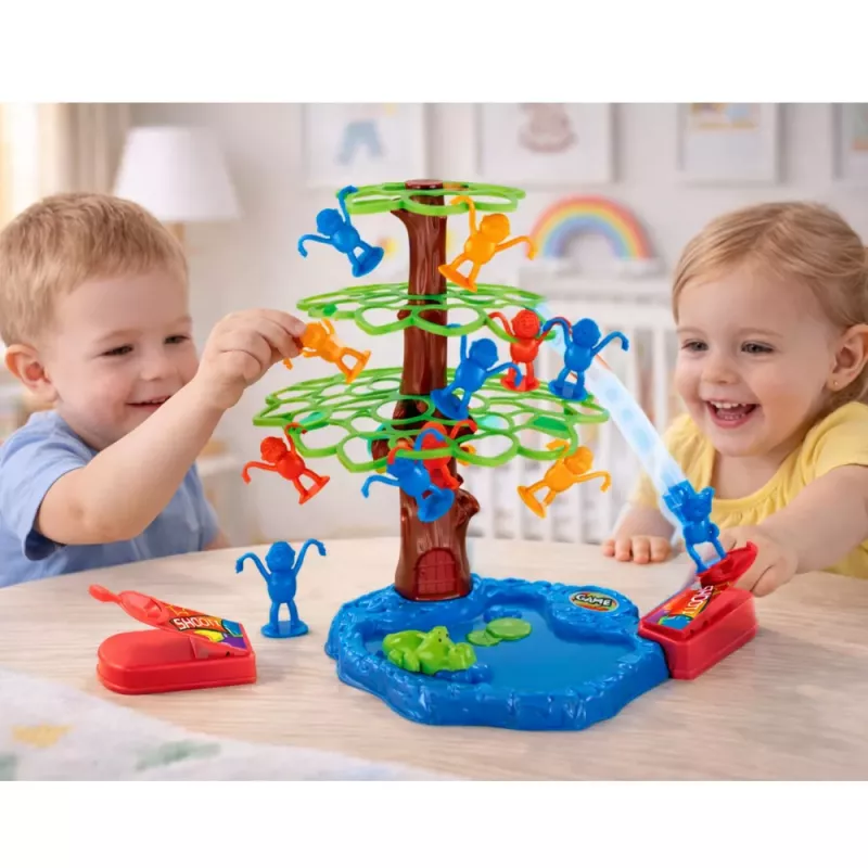 LEAN TOYS Jumping Monkeys Tree Lake Family arcadespel