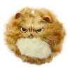 LEAN TOYS pluchen katje met wiebelstaart en piepgeluid sleutelhanger 9 cm