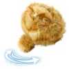 LEAN TOYS pluchen katje met wiebelstaart en piepgeluid sleutelhanger 9 cm