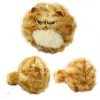 LEAN TOYS pluchen katje met wiebelstaart en piepgeluid sleutelhanger 9 cm