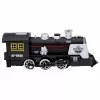LEAN TOYS klassieke locomotief obstakelsensor rook licht geluid zwart