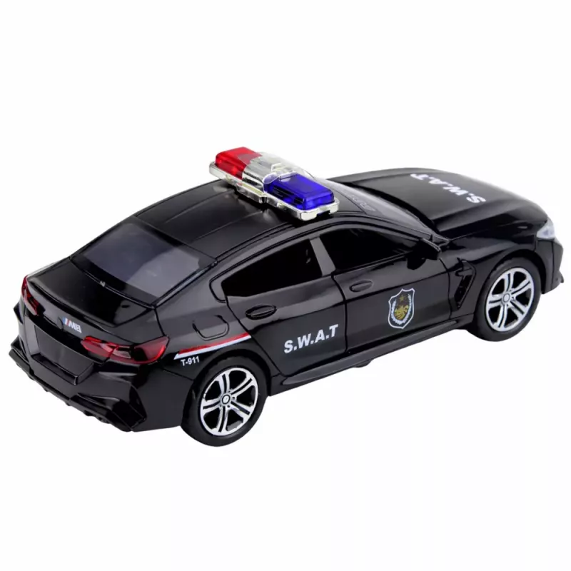 LEAN TOYS SWAT Special Unit auto openslaande deuren rijden lichten geluiden zwart
