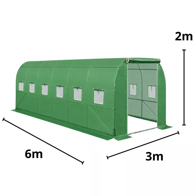 LEAN Folietunnel tuin groentekas PRO frame 25MM 6x3x2M 18M²