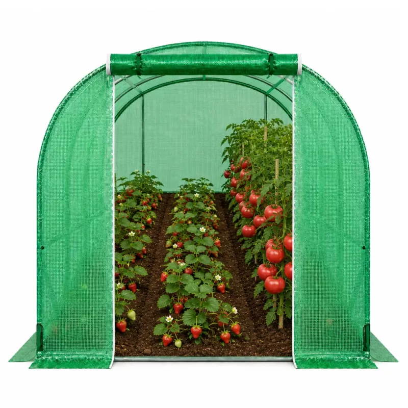 LEAN Folietunnel tuinkas voor groenten PRO frame 25 mm 8 x 3 x 2 m 24 m²