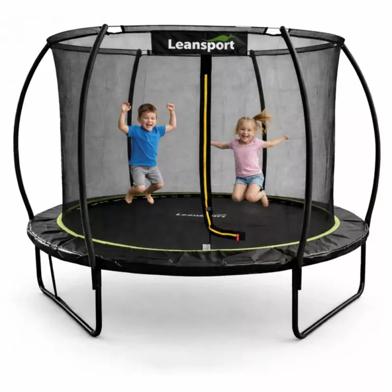 LEAN SPORT LEAN tuintrampoline met binnennet zwart en groen 183CM 6FT
