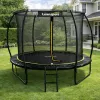 LEAN SPORT LEAN tuintrampoline met binnennet zwart en groen 183CM 6FT