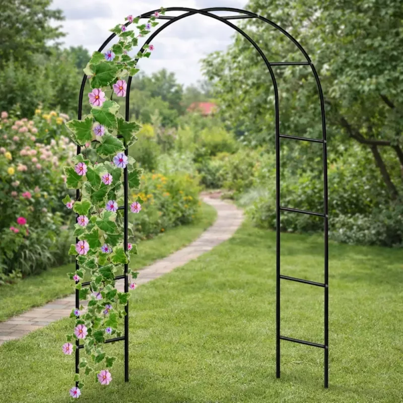 LEAN Metalen tuinpergola voor planten, klimhulp, boog 240x140 cm