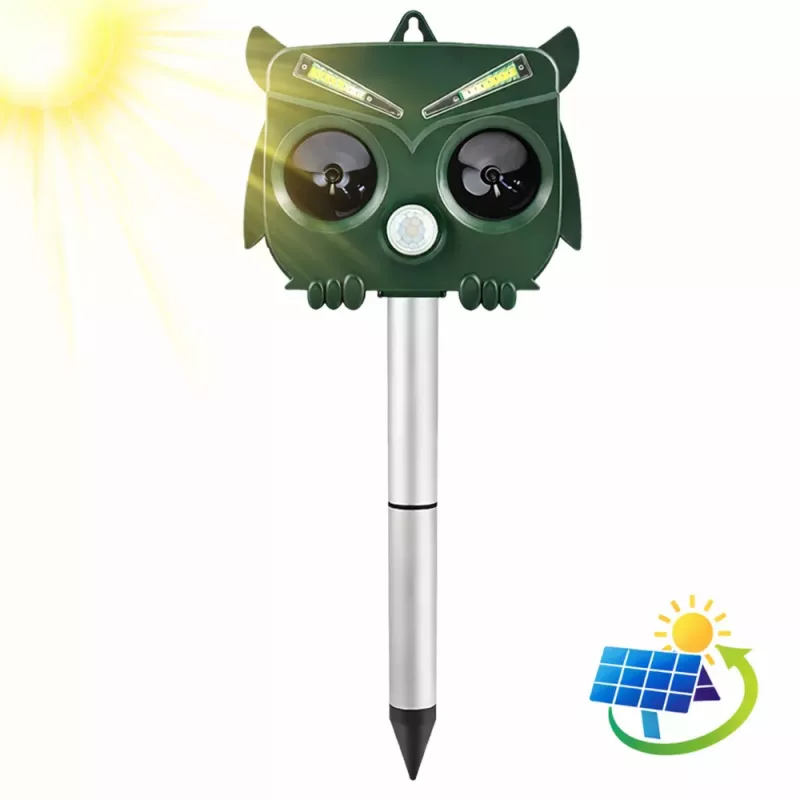 LEAN Solar Uil Dierenverjager met Bewegingssensor, Ultrasoon en LED's