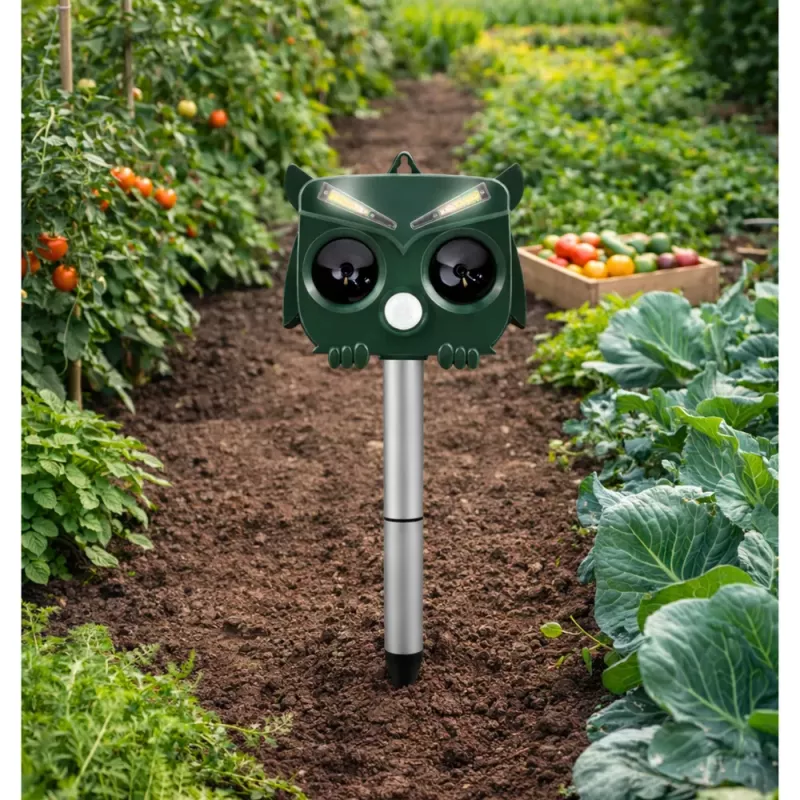 LEAN Solar Uil Dierenverjager met Bewegingssensor, Ultrasoon en LED's