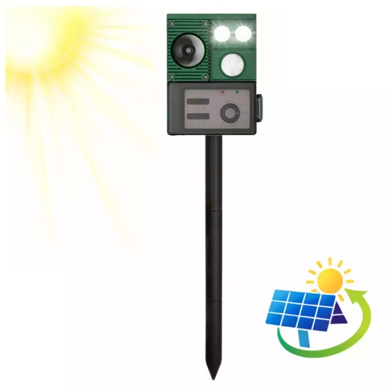 LEAN Solar dierenverjager met bewegingssensor, ultrasoon, LED-diodes