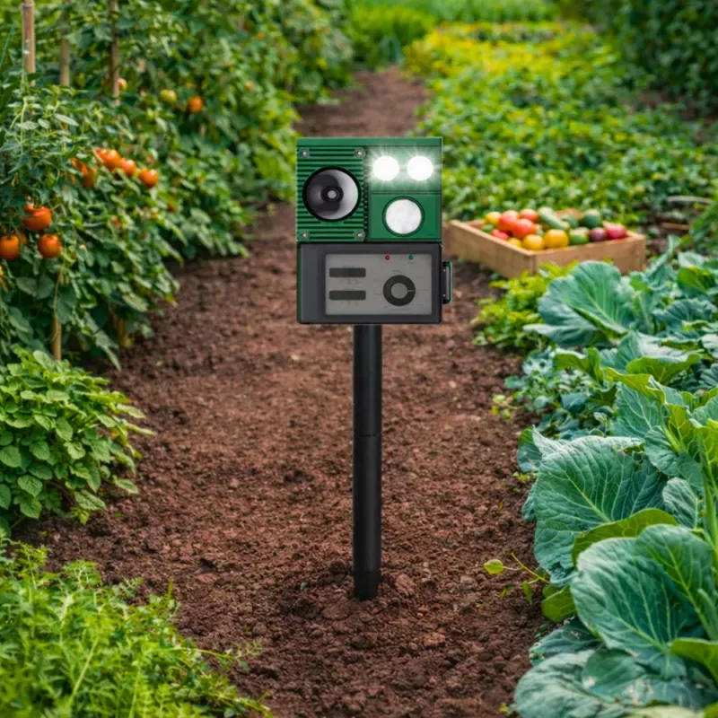 LEAN Solar dierenverjager met bewegingssensor, ultrasoon, LED-diodes