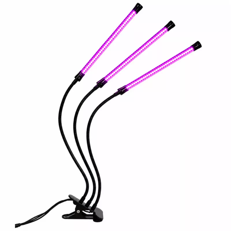 LEAN LED-lamp voor het kweken en verlichten van planten, driedubbele modules, clip