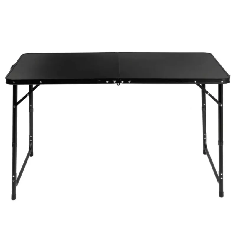 LEAN campingmeubelset opvouwbare tafel 4 krukjes zwart koffer
