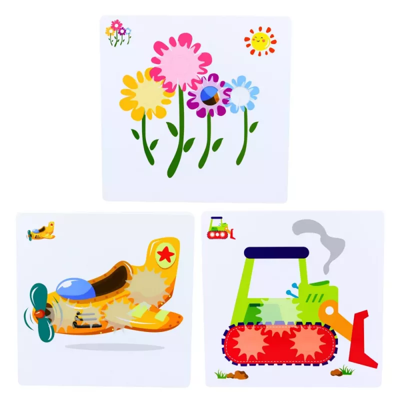 LEAN TOYS creatieve geometrische puzzel mozaïek tandwielen puzzel 25 stuks