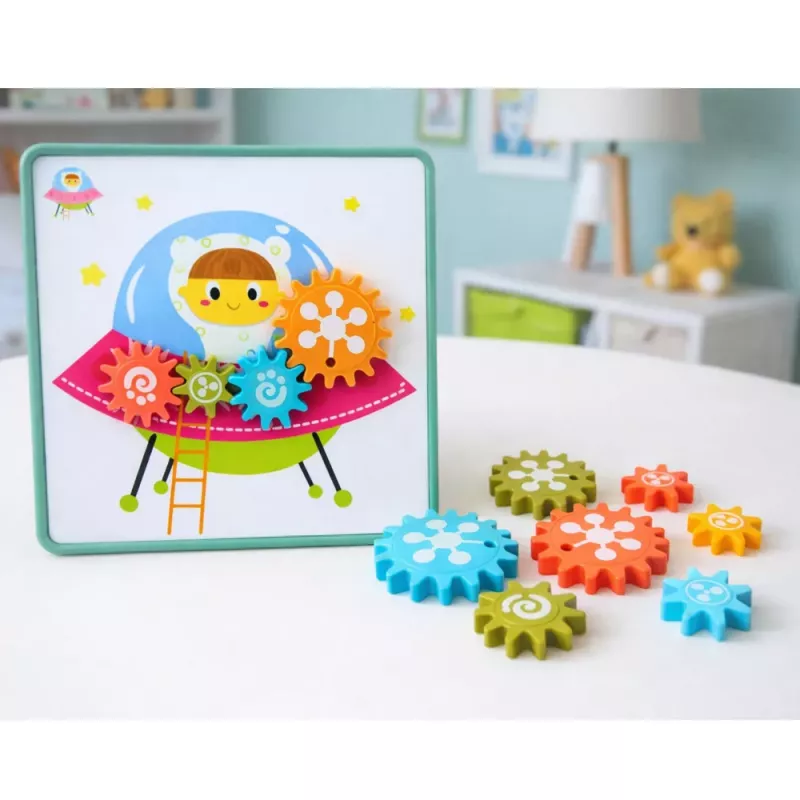 LEAN TOYS creatieve geometrische puzzel mozaïek tandwielen puzzel 25 stuks