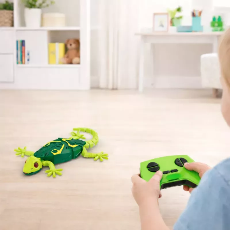 LEAN TOYS RC gekko hagedis wandlopend 360° groen