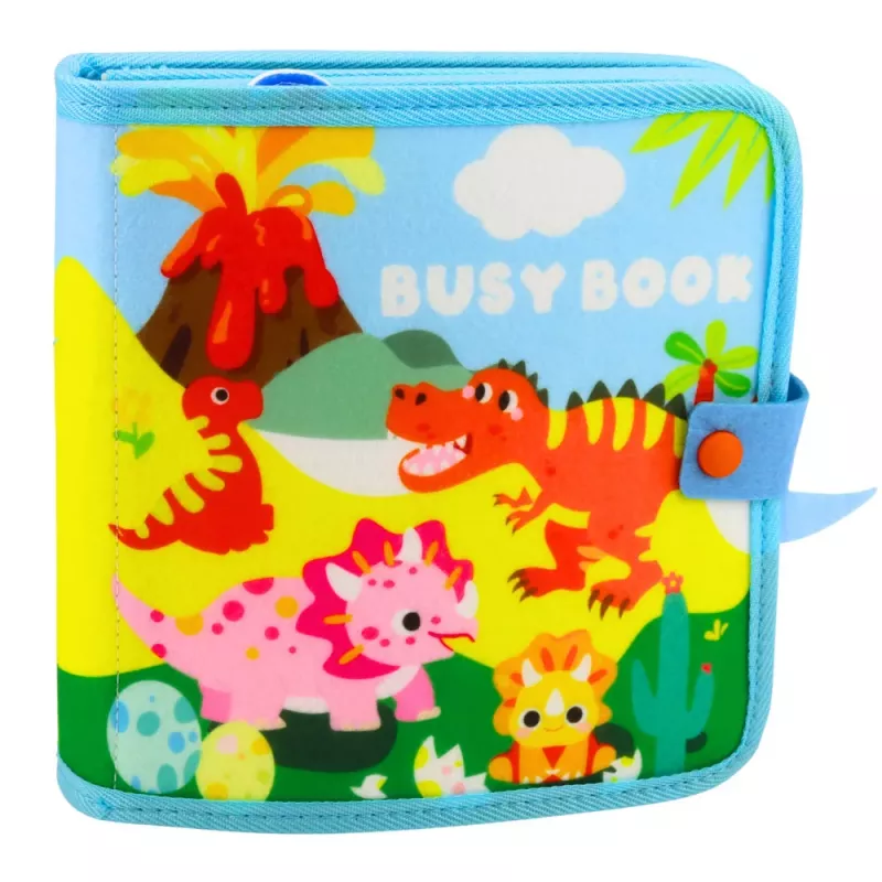 LEAN TOYS 3D vilten sensorisch educatief boek dinosaurussen
