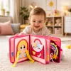 LEAN TOYS 3D vilten prinses roze sensorisch educatief boek