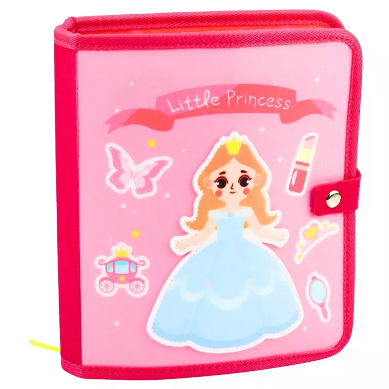 LEAN TOYS 3D vilten prinses roze sensorisch educatief boek
