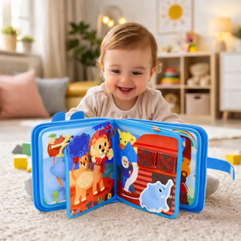 LEAN TOYS 3D vilten sensorisch educatief boek ark van Noach dieren