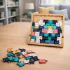 LEAN TOYS Houten Puzzel Katjes Leerspel Puzzel Kaderzak 62 delen