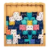LEAN TOYS Houten Puzzel Katjes Leerspel Puzzel Kaderzak 62 delen