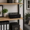 LEAN Metalen Codekist voor Geld, Bankbiljetten, Documenten, Zwart 30x24 cm