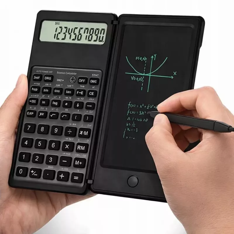 LEAN Wetenschappelijke Bureau Calculator met LCD-Display, Grafisch Tablet, Pen, 10 Cijfers