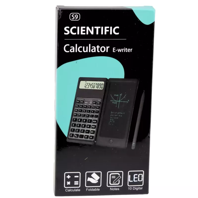 LEAN Wetenschappelijke Bureau Calculator met LCD-Display, Grafisch Tablet, Pen, 10 Cijfers