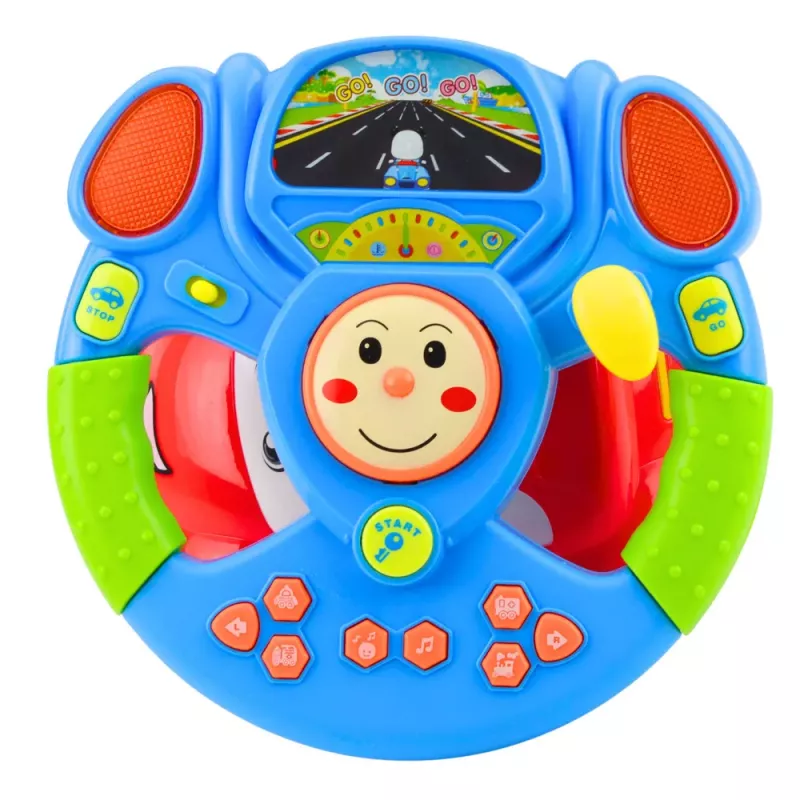 LEAN TOYS Educatief Interactief Muzikaal Stuurwiel Simulator met Projector