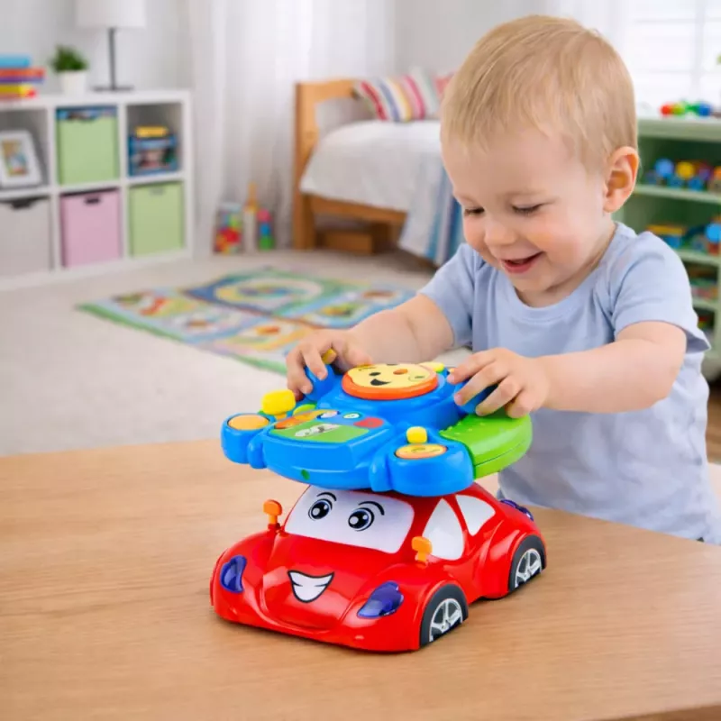 LEAN TOYS Educatief Interactief Muzikaal Stuurwiel Simulator met Projector