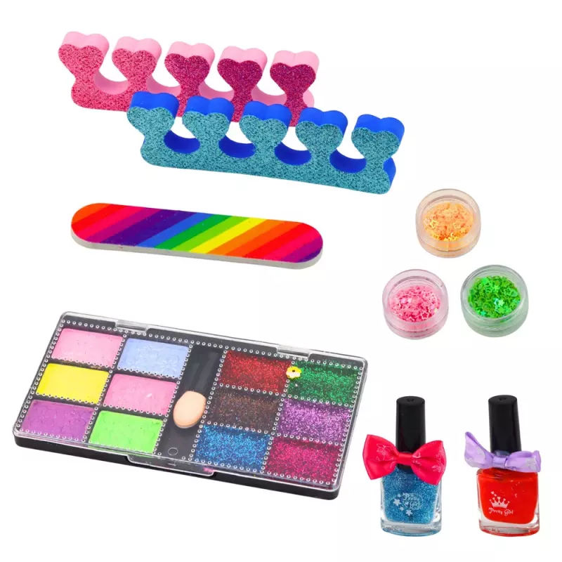LEAN TOYS Nagel Make-up Beauty Set met verstelbare Tas, Accessoires, 20 delen