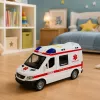 LEAN TOYS Ambulance Brancard Drive Lichtjes Geluiden Wit 1:10