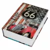 LEAN TOYS Boekkluis met Sleutel Kleine Geldcassette Route 66