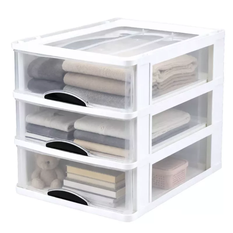 LEAN Multifunctionele Organizer 3 Lades Kunststof Bak Wit