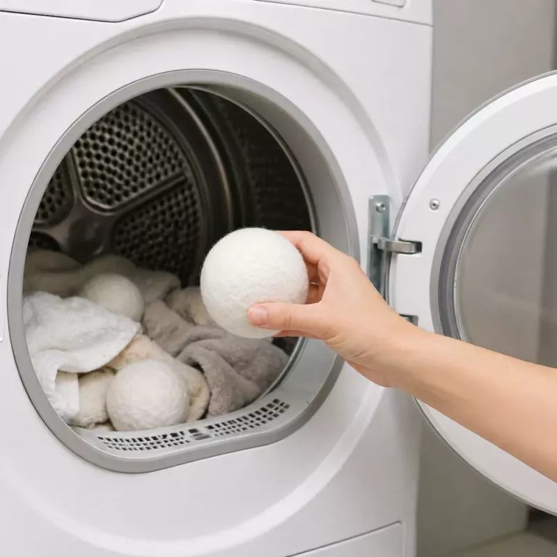 LEAN Natuurlijke Woldroogballen Hypoallergeen Wit 7cm 6st