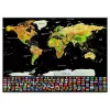 LEAN Wereldkaart Kras Poster voor Reizigers 82 x 59 cm