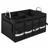 LEAN Grote Opvouwbare Kofferbak Organizer Zwart 50L