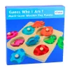 LEAN TOYS Houten Puzzel Dinosaurussen in Eieren Educatief Memory Spel
