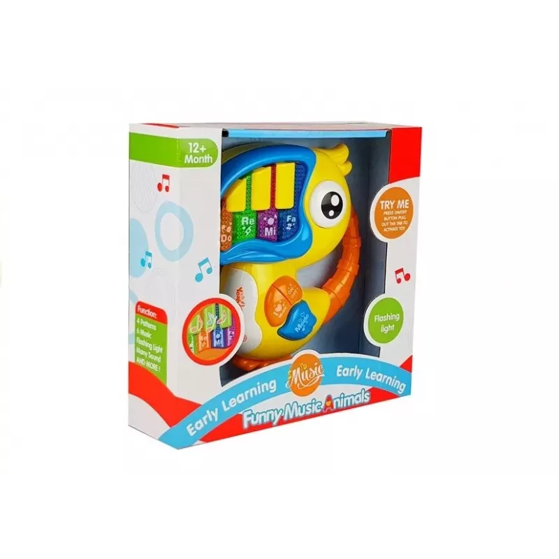 LEAN TOYS papegaai piano educatief vroeg leren geel