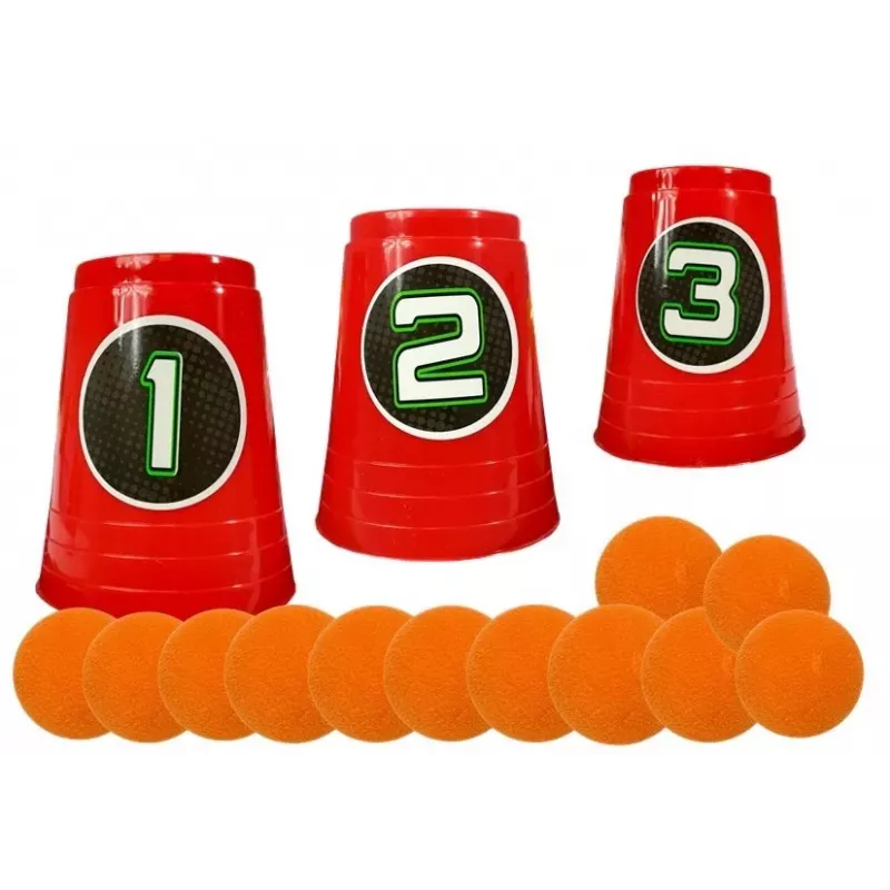 LEAN TOYS softbal geweer schietvaardigheid oefenen doelbekers