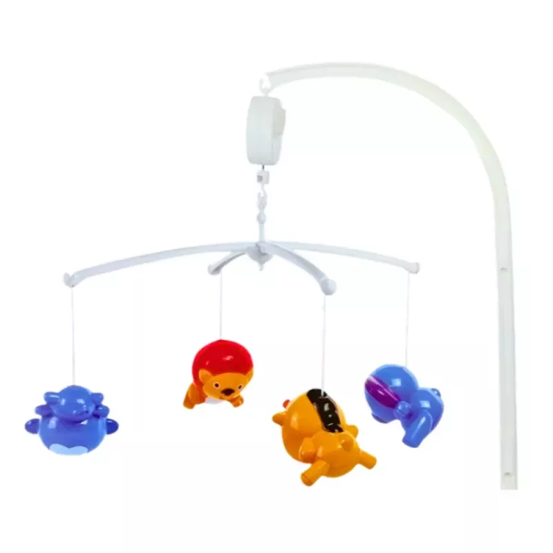 LEAN TOYS wiegcarrousel dieren leeuw olifant giraffe geluid